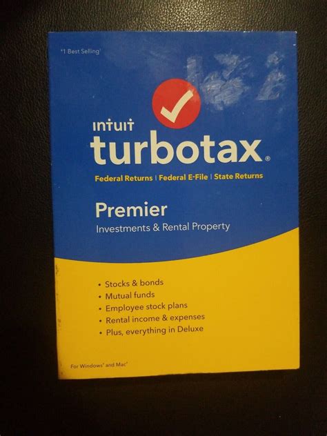 Turbotax Premier Investments And Rental Property Federal State
