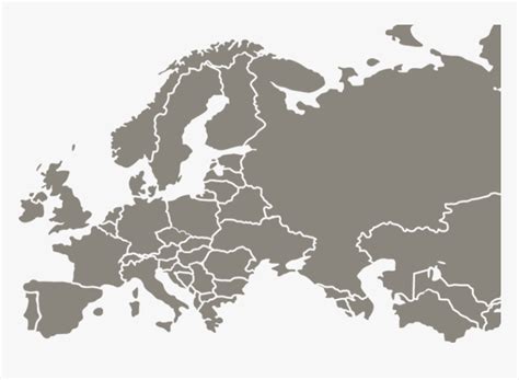 Europe And Cis Countries Map Hd Png Download Kindpng