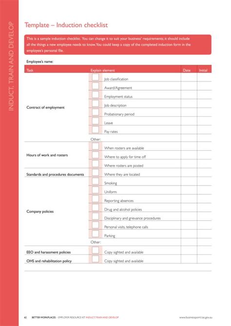 Free 13 Induction Checklist Samples And Templates In Pdf Ms Word