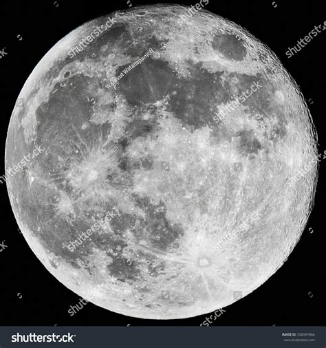 Close Full Moon Seen Telescope Northern Stock Photo 706097866