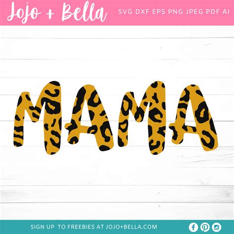 Mama Leopard Print Svg Mom SVG Mama Svg Mother S Day Etsy