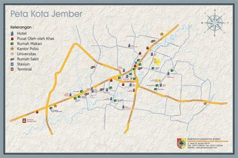 Peta Kota Jember Tourism Wisata Jember