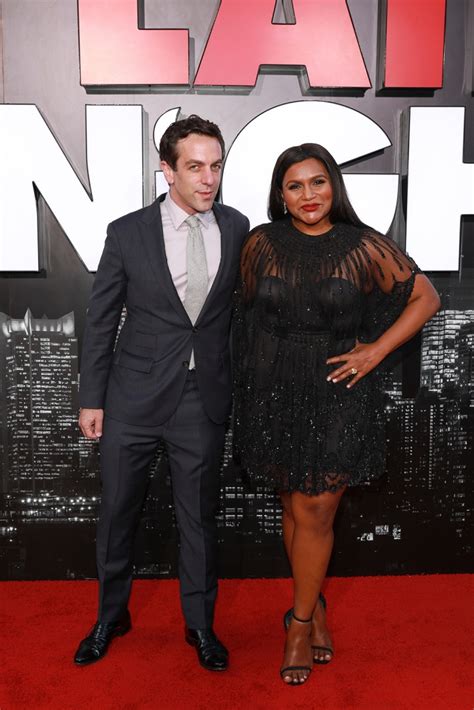 mindy kaling and b j novak pics of the exes and ‘the office costars hollywood life