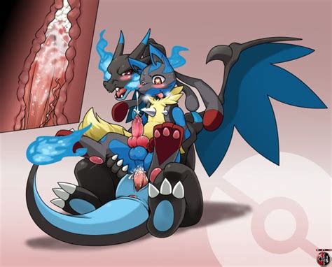 Epic Mega Lucario And Mega Charizard X Porn By Kivwolf