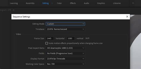 How To Change Frame Size In Premiere Pro