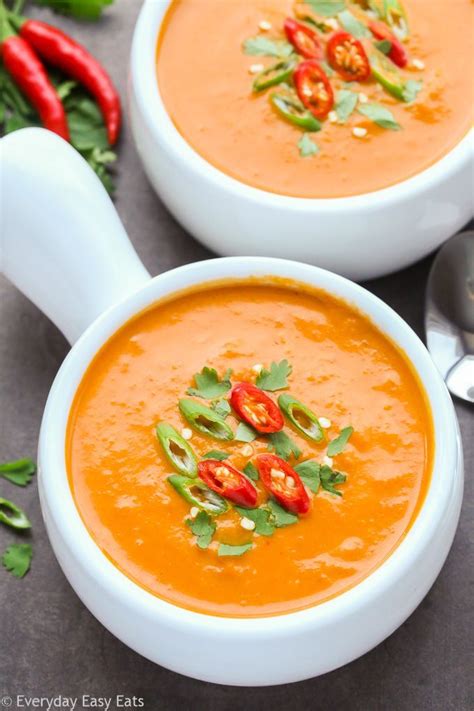 Thai Pumpkin Soup With Coconut Milk Pumpkin Soup Spicy Pumpkin Soup