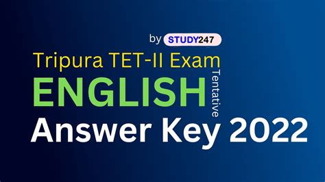 English Answer Key Tentative Tripura Tet Exam T Tet Set C