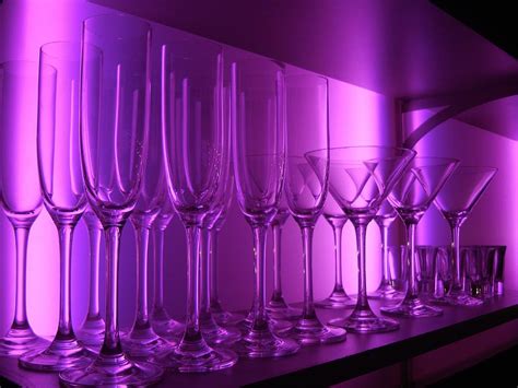 Purple Bar Champagne Glasses Photograph By Ian Mcadie Fine Art America