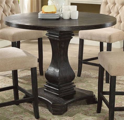 Furniture Of America Nerissa Dining Table Cm3840rpttable Antique Black