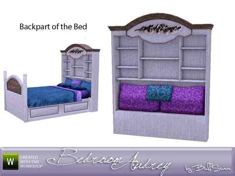 The Sims Resource Bedroom Audrey Doublebed Backpart