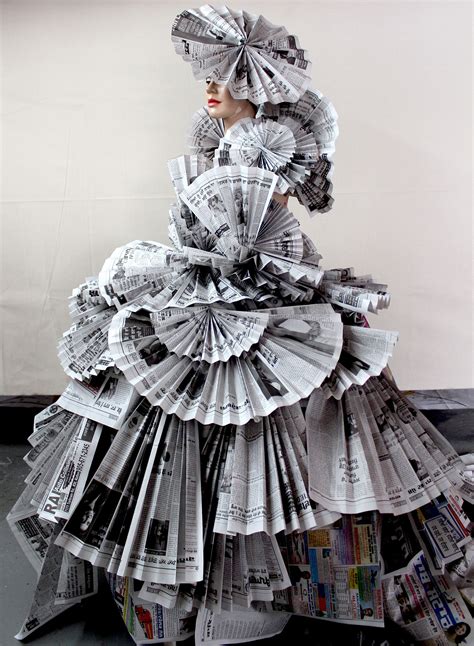 The Newspaper Dress Recycled Costumes Recycled Dress Recycled Cans