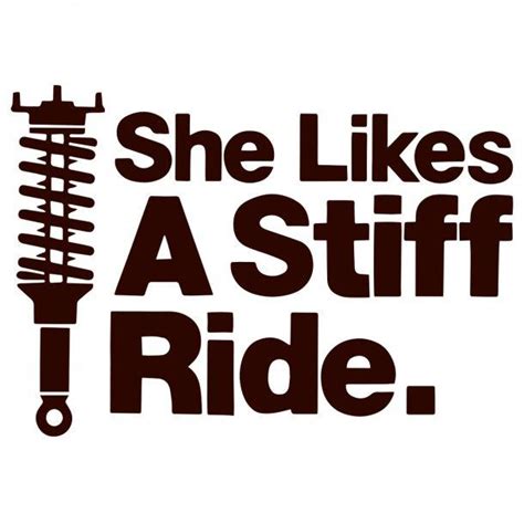 She Likes A Stiff Ride Decal Sticker Decalfly