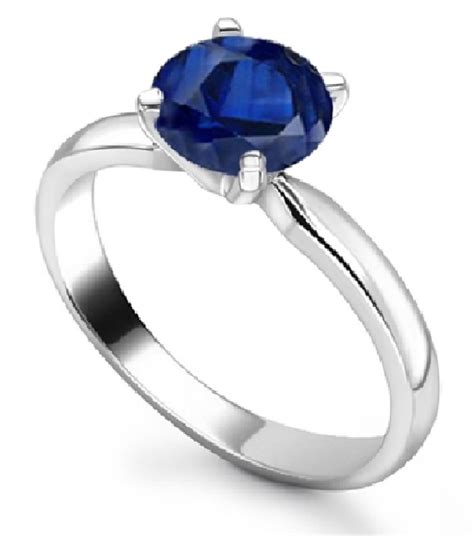 100 Natural 5 Carat Blue Sapphire Silver Ring By Ratan Bazaarn Buy