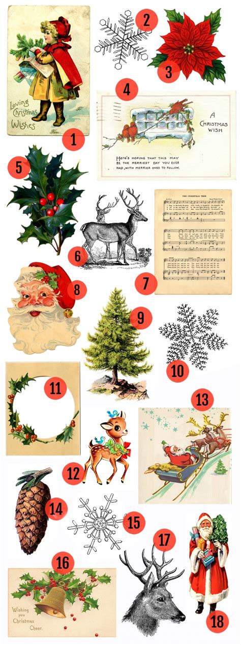 6 Best Vintage Christmas Art Free Printables PDF For Free At Printablee