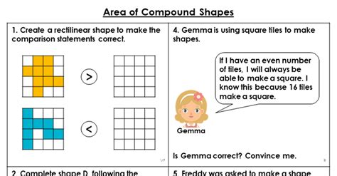 year  area  compound shapes lesson classroom secrets classroom