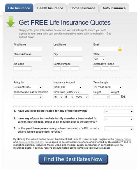 20 Life Insurance Quote Form Pictures And Photos Quotesbae