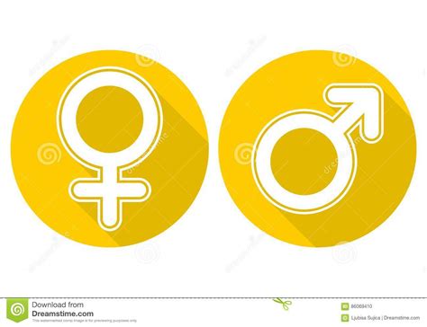 Sexual Simbols Icon With Long Shadow Stock Illustration Illustration