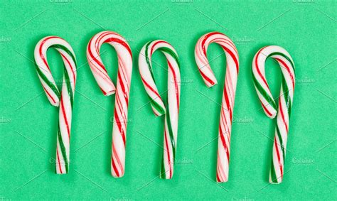 Colorful Candy Cane Collection High Quality Holiday Stock Photos