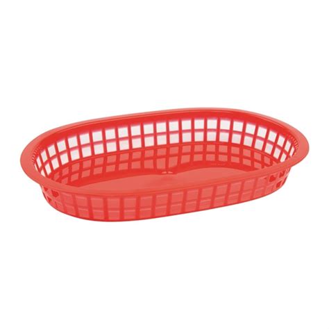 Olympia Oval Polypropylene Food Basket Red 40x275x175mm Gh967 Buy