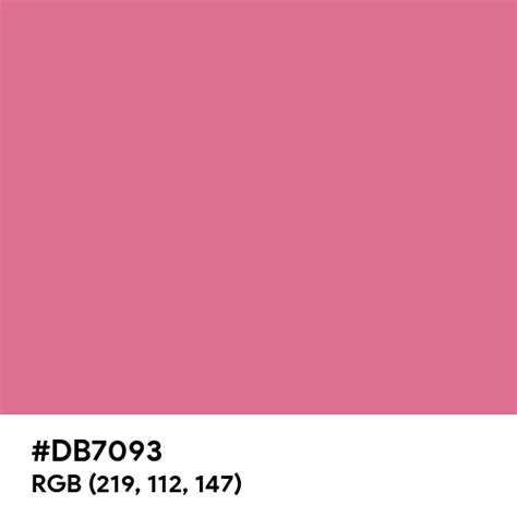 Pale Violet Red Color Hex Code Is Db7093