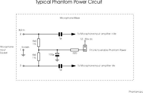 Phantom Power Microphone Wiring And Circuit Diagram
