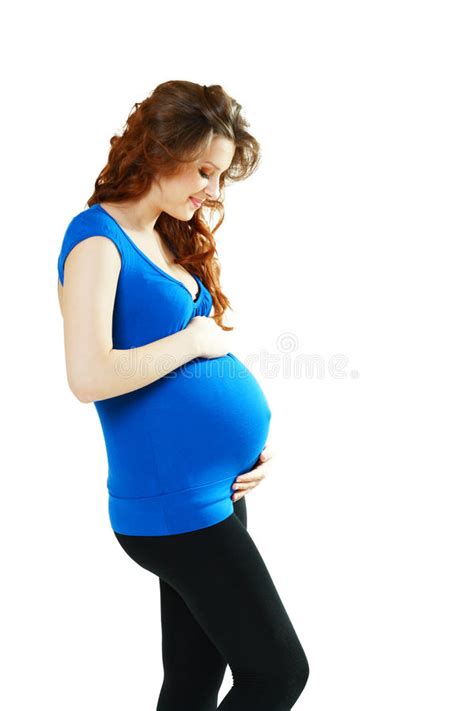 Mooie Jonge Zwangere Vrouw Met Naakte Borsten Stock Afbeelding Image Of Naughty Volwassen