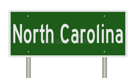 Highway Sign For North Carolina Stock Illustration Illustration Of