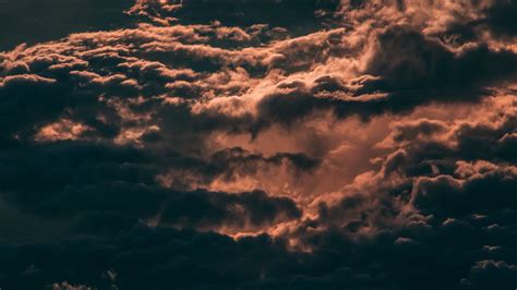 Download Wallpaper 1366x768 Clouds Sky Dark Overcast