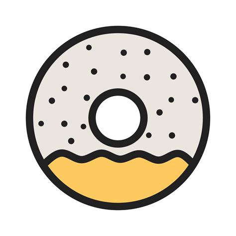 Doughnut Sprinkled Filled Line Icon 8642523 Vector Art At Vecteezy