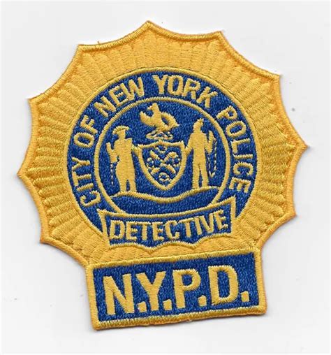 Authentic New York City Police Department Nypd Detective Patch Brand