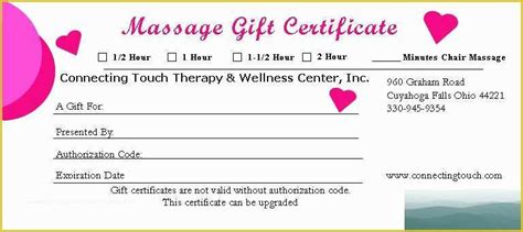 free printable massage t certificate templates of printable massage t certificate template