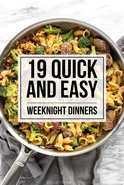 Quick And Easy Weeknight Dinner Ideas Budget Bytes Easy