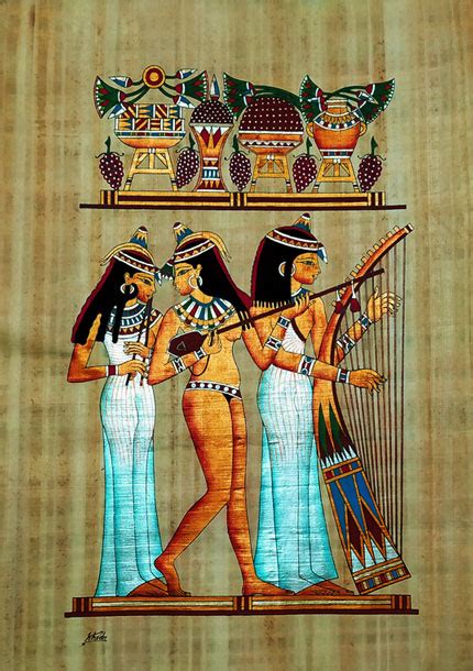 Papyrus Egypt Original Hand Painted Painting
