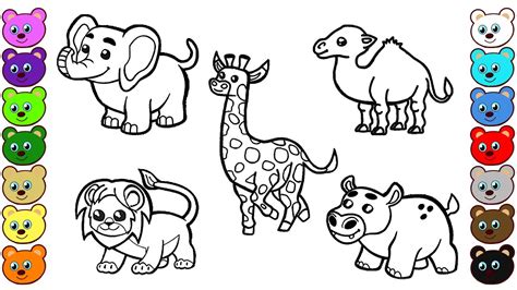 Gambar African Animals Coloring Pages Free Printable Pictures Di
