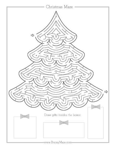 Christmas Tree Maze Printable