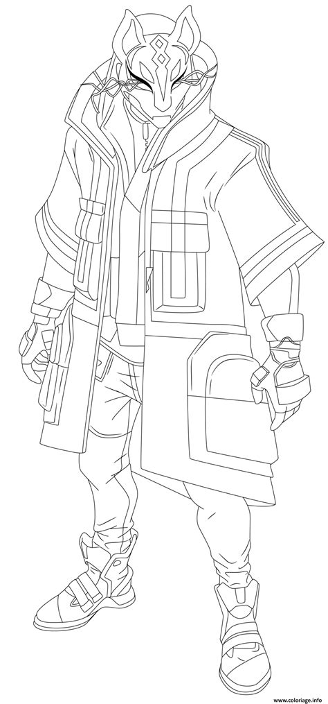Coloriage drift fortnite hd  JeColorie.com