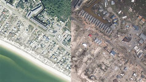 Before And After Images Show Hurricane Michaels Devastation Along