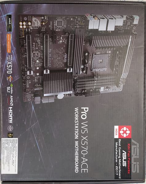 Asus Amd Am4 Pro Ws X570 Ace Atx Workstation Motherboard With 3 Pcie 4