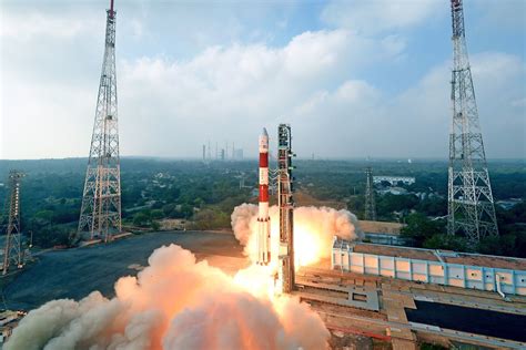 In Photos Indias Pslv Rocket Launches Cartosat 2 Satellite And 30 More