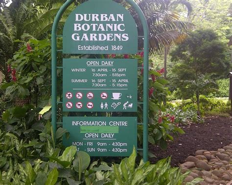 B01 Durban Botanic Gardens Durban Routes
