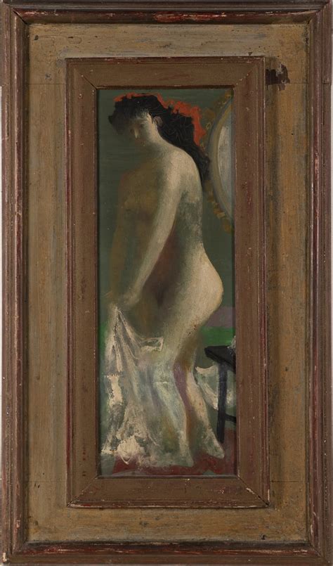 Byron Browne Signed Modernist Nude Woman Portrait Oil Barnebys