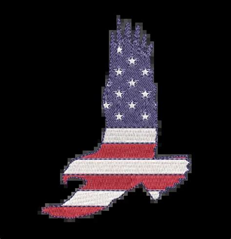 Eagle American Flag Embroidery Design Romney Ridge Farms And Crafts