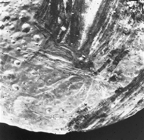 Close Up View Of Miranda Moon Of Uranus Observed By Voyager 2 On