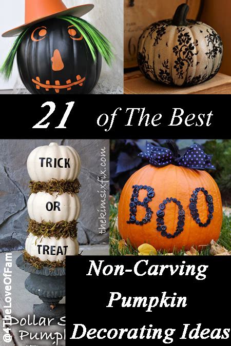 See more ideas about pumpkin decorating, pumpkin, holiday fun. 21 Of The Best Non-Carving Pumpkin Decorating Ideas - 4 ...