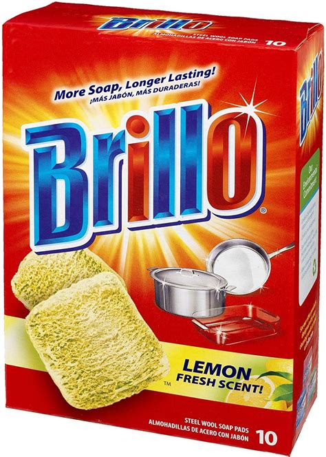 Brillo Steel Wool Soap Pads Lemon 10 Count