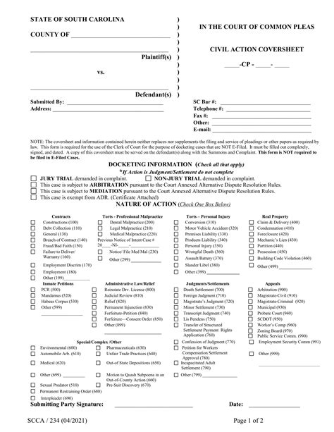 Scca 234 Form ≡ Fill Out Printable Pdf Forms Online