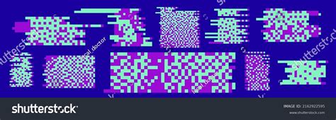 Set Bitmap Pixel Textures Collection 1bit Stock Vector Royalty Free