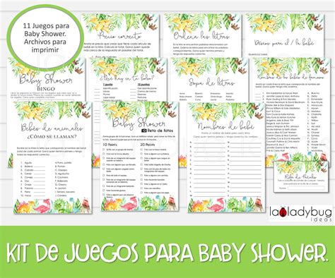 Lotería Juegos Para Baby Shower Para Imprimir Pdf Kit Imprimible