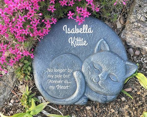 Memorial Stone For Your Beloved Cat Right Facing Etsy Memorial