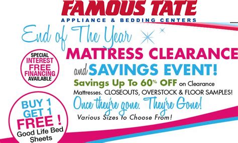 Locally owned & operated since 1954, famous tate provides the best everyday deals on major appliances & mattress sets. Promotions | Good Life Bed Sheets